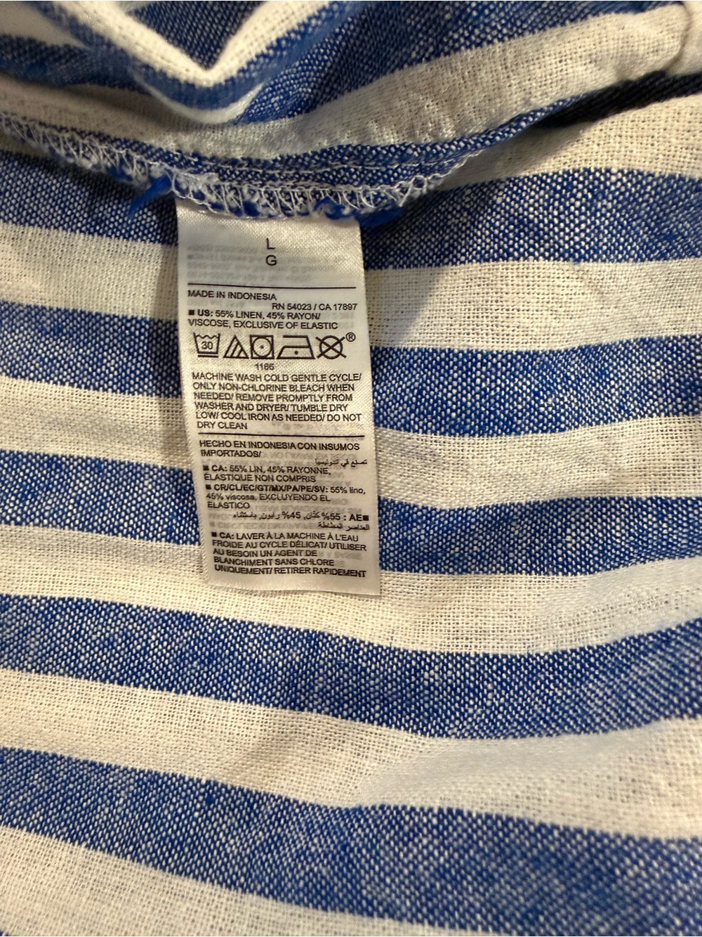 Old Navy Blue and White Striped Midi Dress - Picture 10 of 11